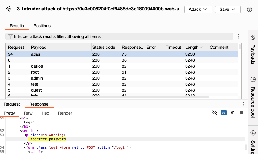 Comparing the two different error messages