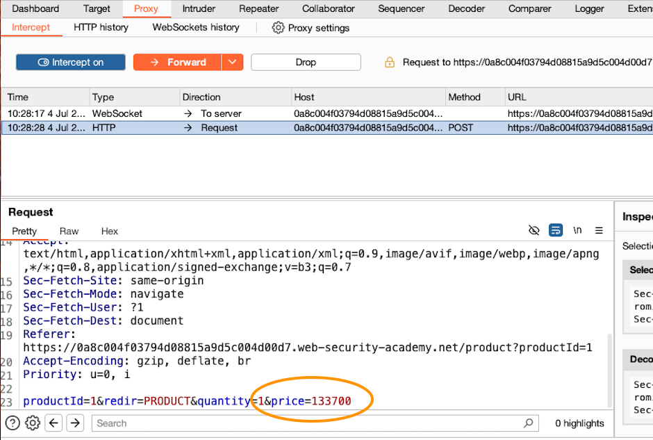 Hidden price parameter