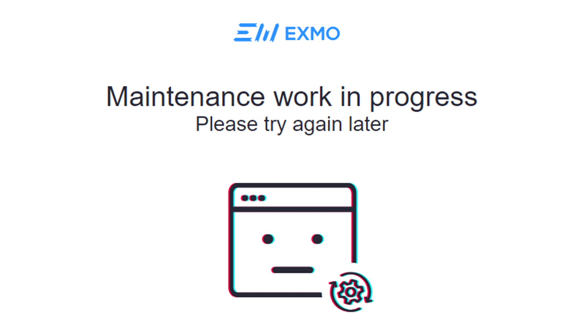 The EXMO website was still offline on February 16