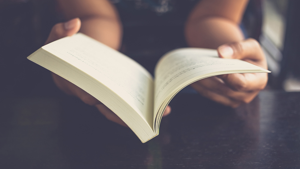 lady with book