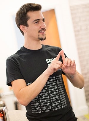 Santi with BSides Manchester 2016 t-shirt