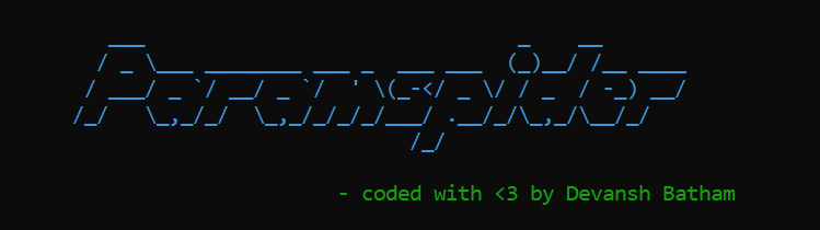 ParamSpider was written by Devansh Batham