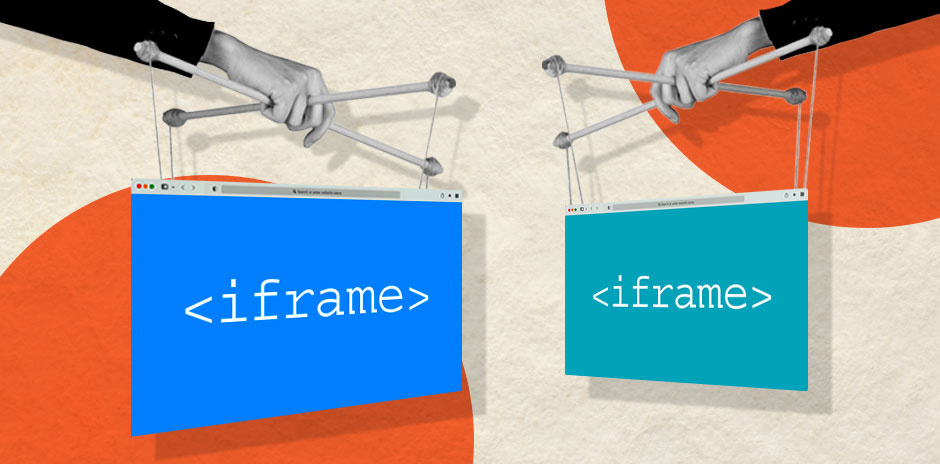 Showing iframe screenshots dangling from strings