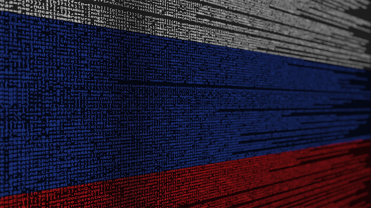 Russian flag in computer code, FIN11