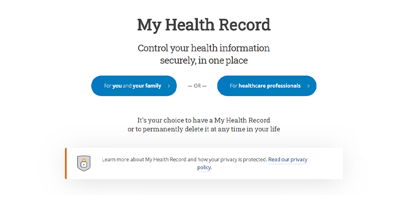 My Health Record is an opt-out healthcare scheme in Australia