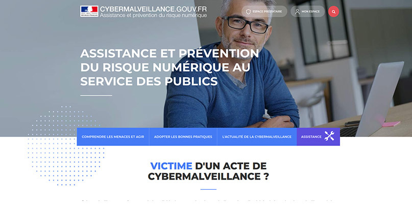 Cybermalveillance home page